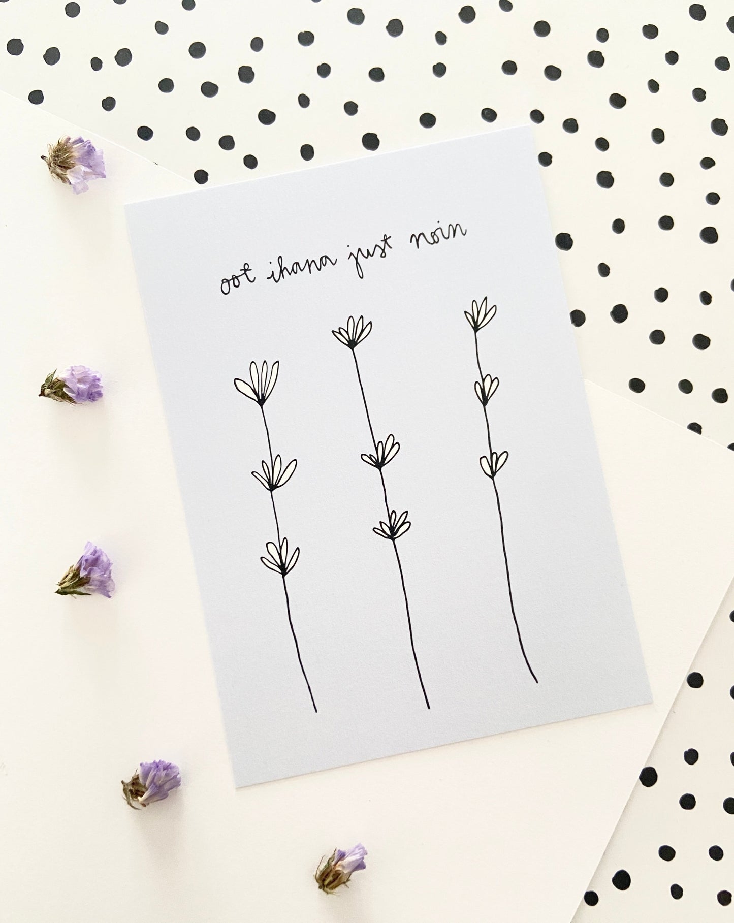 Oot ihana - postikortti